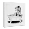 Stupell Industries Funny T-Rex Bathtub Washroom, 17" x 17" - 3 of 4