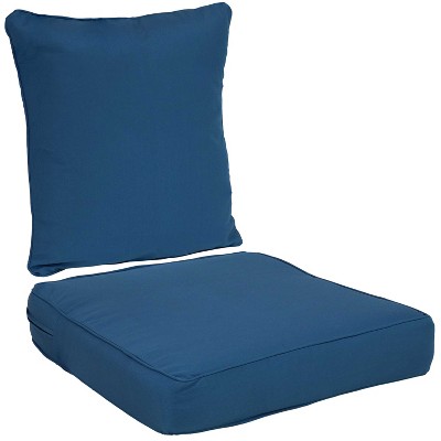 Sunnydaze Outdoor Modern Luxury Replacement Basket Chair Cushion - Blue :  Target