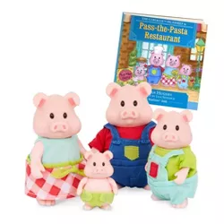 Li'l Woodzeez Curlicue Pig Family Figurines and Storybook Collectible Toys