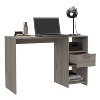 CAVINAS Compact 43.3" Computer Desk with Drawer and 2 Shelves,Space-Saving Office Desk for Home Workspaces and Small Areas - 2 of 4