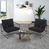 Sling Accent Chair with Metal Frame, Shredded Foam, Linen & Corduroy, 4 Colors - 4 of 4