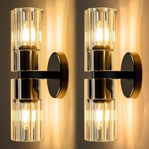 Iyisha Crystal Brass Sconces Wall Lighting (Set of 2) - 1 of 4