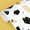 Big Dot of Happiness Black & Gold Graduation Wrapping Paper, Class of 2026 Congrats High School Grad Party Gift Wrap Supplies, 24 in x 7 feet, 1 Roll - 4 of 4