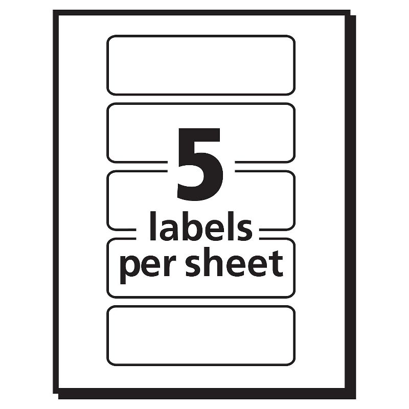 Avery Removable Labels Rectangle 1"x3" Fluorescent Asst. 05481, 2 of 7