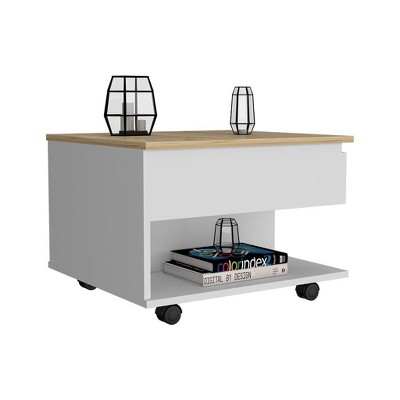 NicBex 21.6 Inch Rectangle Lift Top Coffee Table with Casters and Shelf for Living Room,Dining Room,Bedroom