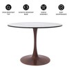 LeisureMod Bristol 35" Round Dining Table with Sintered Stone Top and Walnut Steel Pedestal Base for Modern Kitchen and Dining Room - 4 of 4
