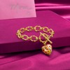 Ross-Simons Italian Multicolored Murano Glass Heart Bracelet in 18kt Gold Over Sterling - 3 of 4