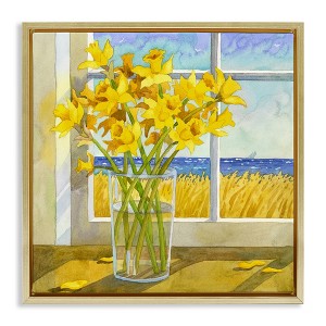 Stupell Industries Daffodils in Seaside Window, 18" x 18" - 1 of 4