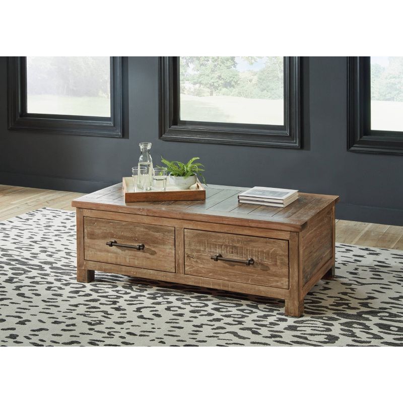 Randale Coffee Table Brown/Beige - Signature Design by Ashley, 2 of 10