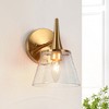 LNC 6-in W 1-Lights Polished Gold with Bell Modern/Contemporary  Wall Lights,Clear/White Shades - 2 of 4