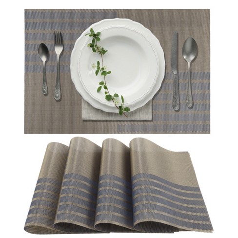 Unique Bargains Grid Style Placemats 4 Pcs - image 1 of 4