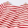 Baby Girls' 2pc Striped Scalloped Long Sleeve T-Shirt and Ribbed Leggings Set - Cloud Island™ Red - 3 of 4