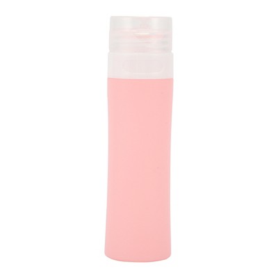 Unique Bargains Portable Cylinder Silicone Pump Bottle Pink 1 Pc