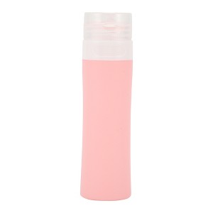 Unique Bargains Portable Cylinder Silicone Pump Bottle Pink 1 Pc - 1 of 4