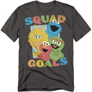 Men's Sesame Street Elmo Character Group Squad Goals T-Shirt - 1 of 4