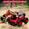 Coucheta 12V Kids Ride-On Excavator Truck: Remote & Digging Arm, 12V 10Ah, 4x75W Motors, LED Light, Music/USB, Gift - 3 of 4