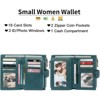 FATMOON Women's wallet - Stylish Vintage Leather RFID Wallet for Women with 3 Transparent ID Windows, 2 Zipper Pockets - 4 of 4