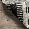 Nuloom Estella Modern Geometric Cotton Flatweave Indoor Area Rug - Grey 5' x 8' - 4 of 4