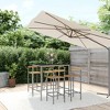 vidaXL Garden Bar Set Black Poly Rattan Medium Tough Garden Bar Set - Gray 43.3" Table Length 4 Items - 2 of 4