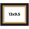 PosterPalooza | Photo Size Embellished Brown Picture Frame - UV Acrylic, Foam Board Backing, Hanging Hardware - 2 of 4