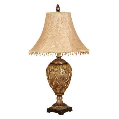 31" Resin Table Lamp with Bell Fabric Shade - Olivia & May