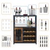3-Tier Wine Bar Cabinet with Detachable Wine Rack and Storage Space - 4 of 4
