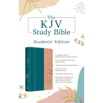The KJV Study Bible, Students' Edition [Tropical Botanicals] - by  Christopher D Hudson (Leather Bound)