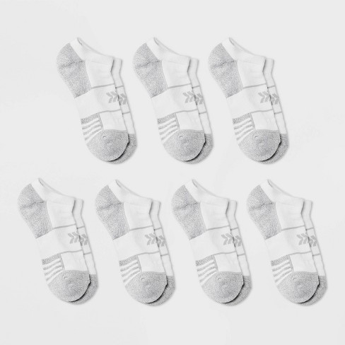 Women's Active Accents Cushioned 4pk No Show Tab Athletic Socks - All In  Motion™ Gray/white 4-10 : Target