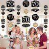Big Dot of Happiness Adult 70th Birthday - Gold - Birthday Party DIY Dangler Backdrop - Hanging Vertical Decorations - 30 Pieces - 3 of 4