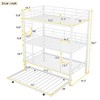 Kumasinova Metal Twin Size Triple Bunk Bed with Twin Trundle Bed, Heavy-Duty Steel Bed Frame, Full-Length Guardrails & 2 Ladders for Children - 4 of 4