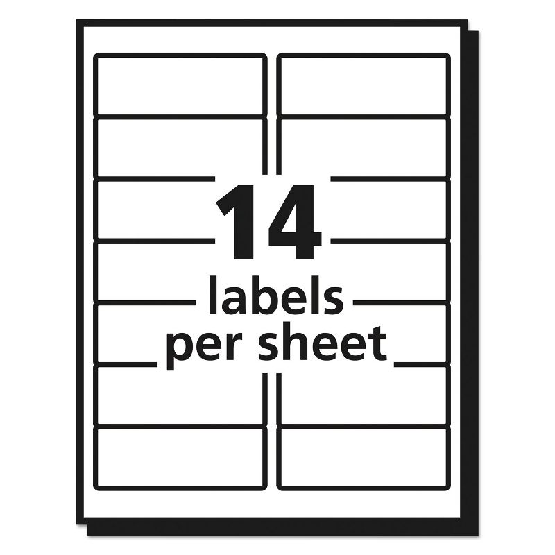 Avery Clear Easy Peel Mailing Labels Inkjet 1 1/3 x 4 140/Pack 18662, 4 of 9