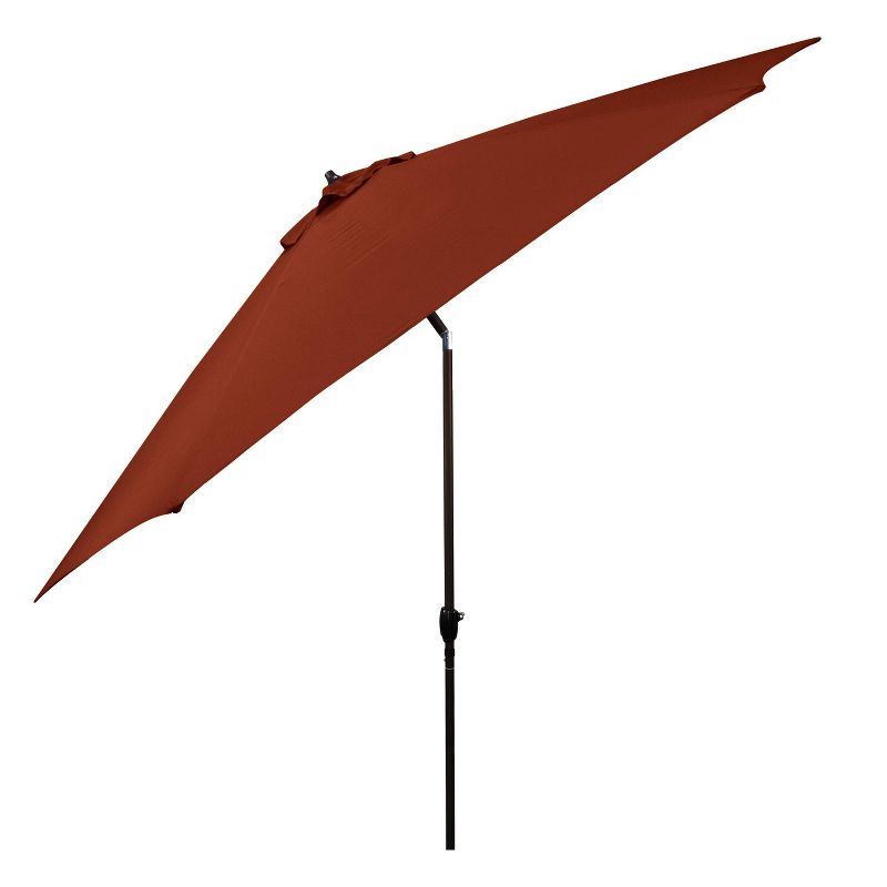 11&#39; x 11&#39; Aluminum Market Polyester Umbrella with Crank Lift Brick - Astella, 3 of 6