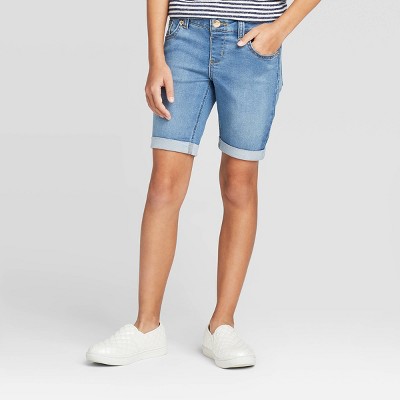 girls denim bermuda shorts