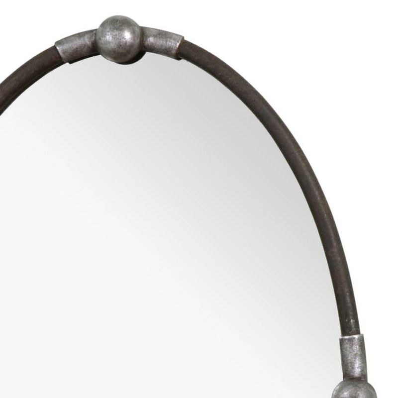Uttermost Oval Vanity Accent Wall Mirror Modern Industrial Beveled Rust Black Frame 22" Wide for Bathroom Bedroom Living Room Home, 2 of 3