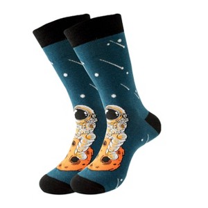 Moon Astronaut Socks (Men's Sizes Adult Large) from the Sock Panda - 1 of 3