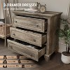 GAOMON 3 Drawer Dresser, Wooden Storage Chest of Drawers with Exquisite Metal Handles, Small Storage Cabinet - 4 of 4