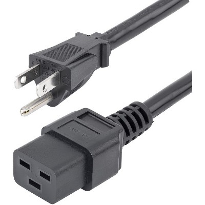 StarTech.com 6ft (1.8m) Heavy Duty Power Cord, NEMA 5-15P to C19, 15A 125V, 14AWG