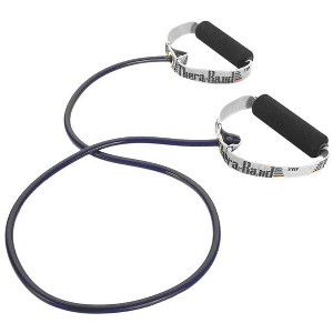 THERABAND Resistance Tubing, Soft Grip Handles, 48 IN, Blue, Extra Heavy Thickness, 5.8 LBS Resistance, Level 5 - 1 of 4