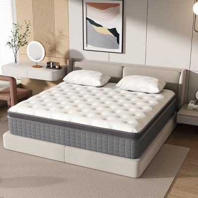 CHEVNI 10/12/14 Inch Mattress in a box Hybrid Spring Memory Foam Medium Firm