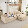 108'' Modular Sectional Sofa,Comfy Cloud Couch with L Shaped Chaise,Modern Deep Seat Boneless Couch for Living Room,3 Seater,No Assembly Required - 4 of 4