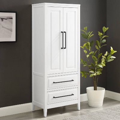 Genevieve Freestanding White Office Storage Cabinet with Adjustable Shelving