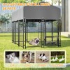 ORRD Large 4.23'x5.82' Outdoor Dog Kennel with Roof, Heavy Duty Welded Wire Cage & Double Lock System - 4 of 4