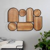 26" x 39" Bamboo Geometric Shapes Wall Decor with Slatted Wood Design Brown - The Novogratz: Indoor Abstract Art - 2 of 4