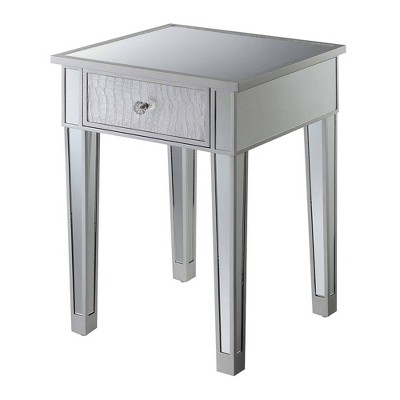 Gold Coast Mirrored End Table with Drawer - Breighton Home