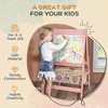 BABYYER Art Easel for Kids, Painting Easel with Paper Roll, Whiteboard, Chalkboard and Storage Baskets, Ideal Gift for 3-8 Years - 2 of 4
