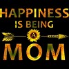 Junior's Design By Humans Happiness is Being a Mom Sunflower Arrow By shirtpublic T-Shirt - 2 of 2