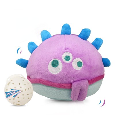 Petbobi Dog Toys Interactive Plush Giggle Ball Squeak Crazy Bouncer Toy for Pets, Blue