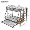 NicBex Twin Over Full Bunk Bed with Safety Guardrail and Trundle,Metal Loft Bed with Storage Staircase,Modern Bunk Beds,Bunk Beds for Bedroom - 3 of 4