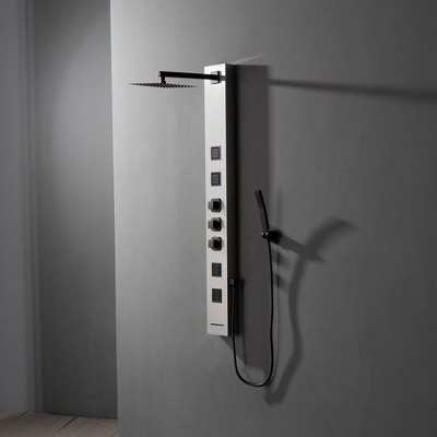 Stainless Steel Multi-Function Shower Panel with Jets and Handheld