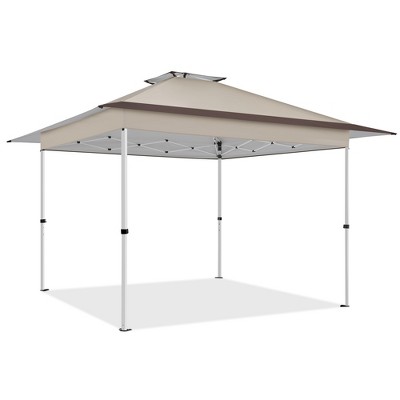 Yaheetech 13X13 ft Portable Pop-Up Canopy with Adjustable Height and Ground Anchors & Guy Lines